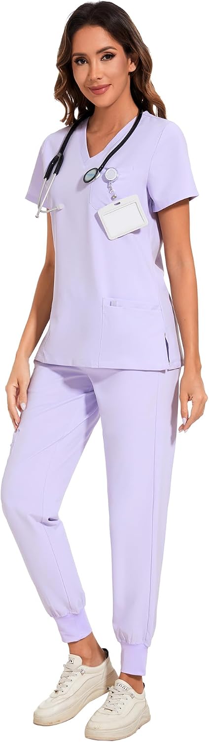 Luna Scrub Set — Light Lilac Purple — 3