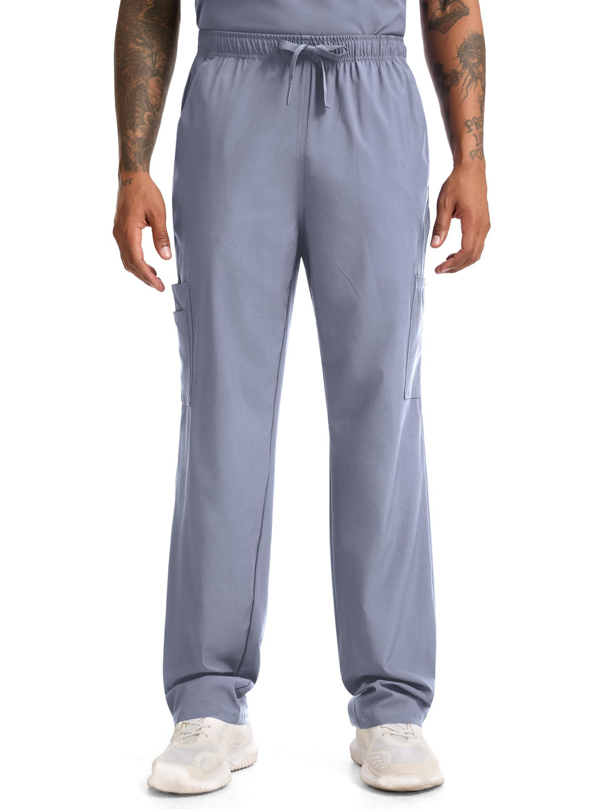 CST11P11 Men's Straight-Leg Scrub Pants — Morning Mist Grey — 1