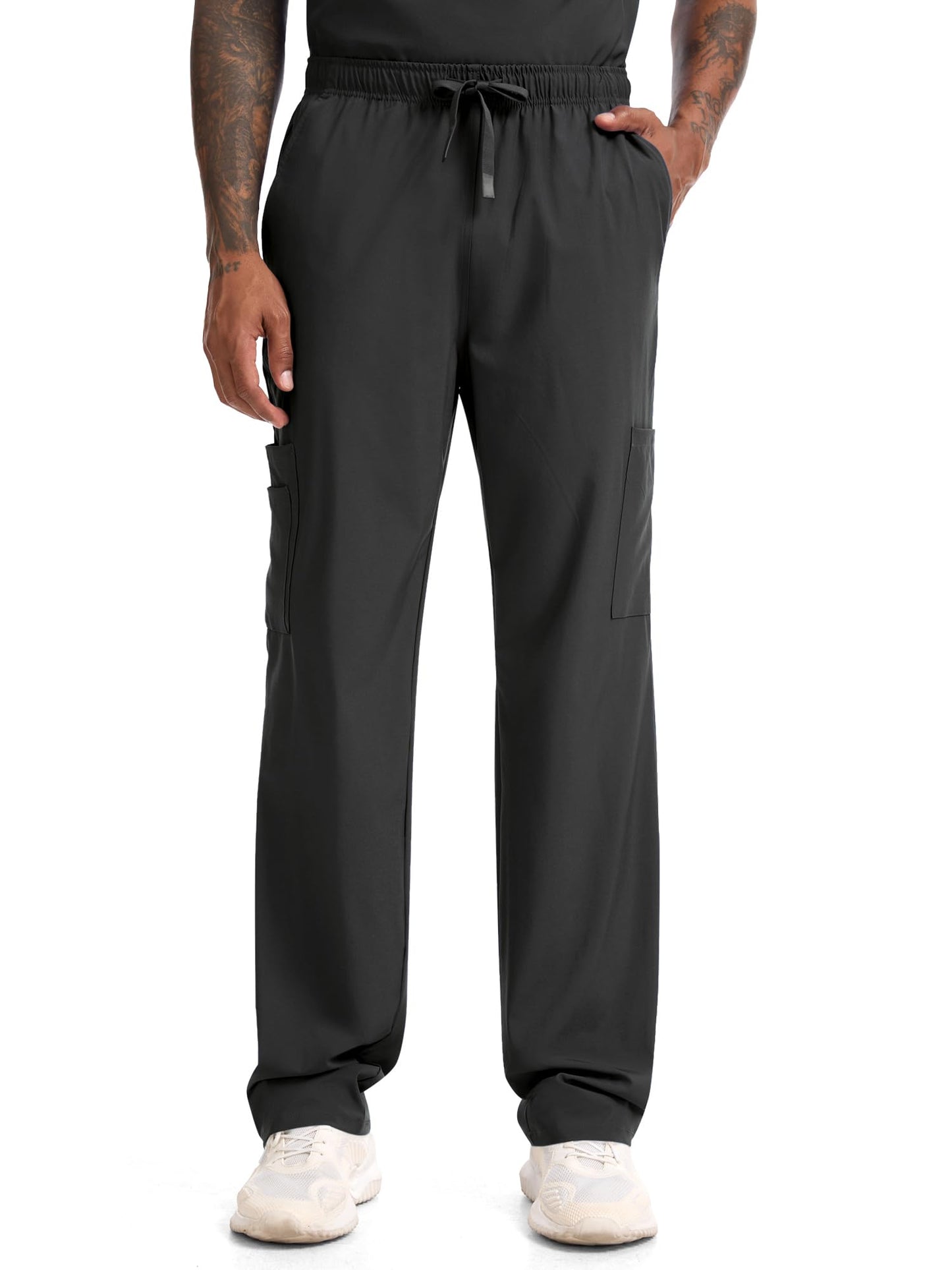 CST11P11 Men's Straight-Leg Scrub Pants — Dark Grey — 6