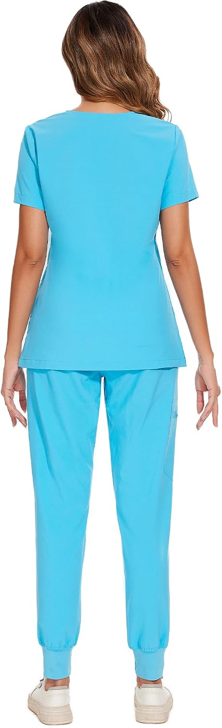 Luna Scrub Set — Aqua Blue — 2