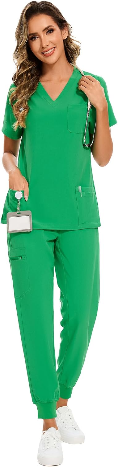 Luna Scrub Set — Deep Mint Green — 1