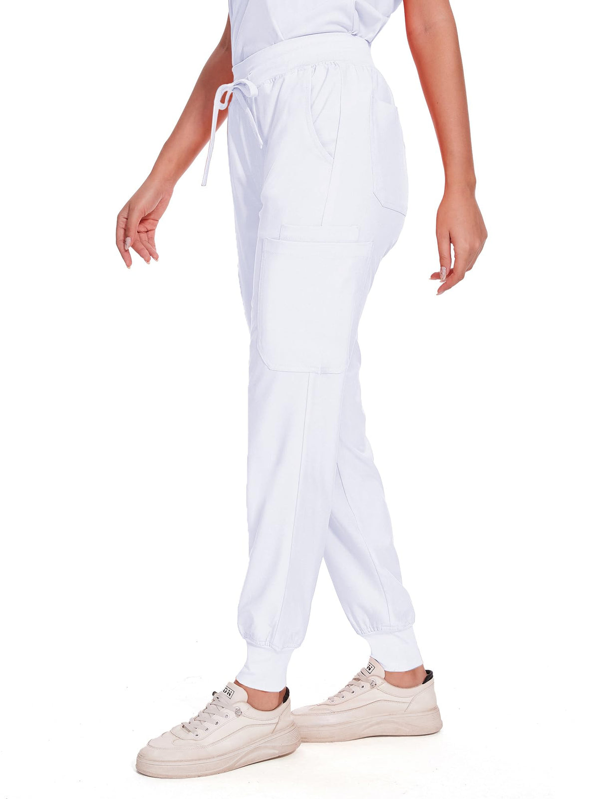 Nova Cargo Scrub Pants — White — 3