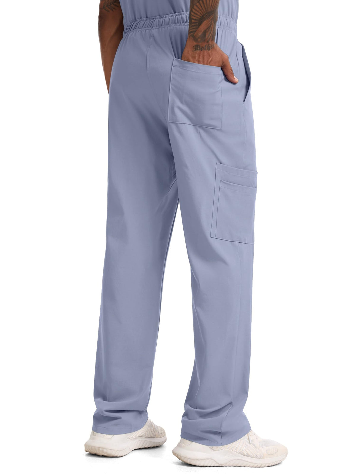 CST11P11 Men's Straight-Leg Scrub Pants — Morning Mist Grey — 7