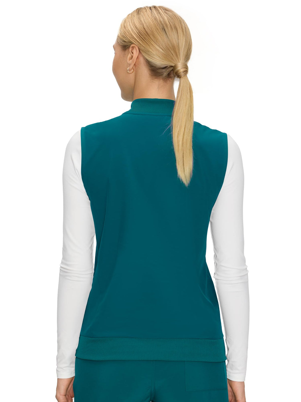 Marlowe Scrub Vest — Caribbean Blue — 2