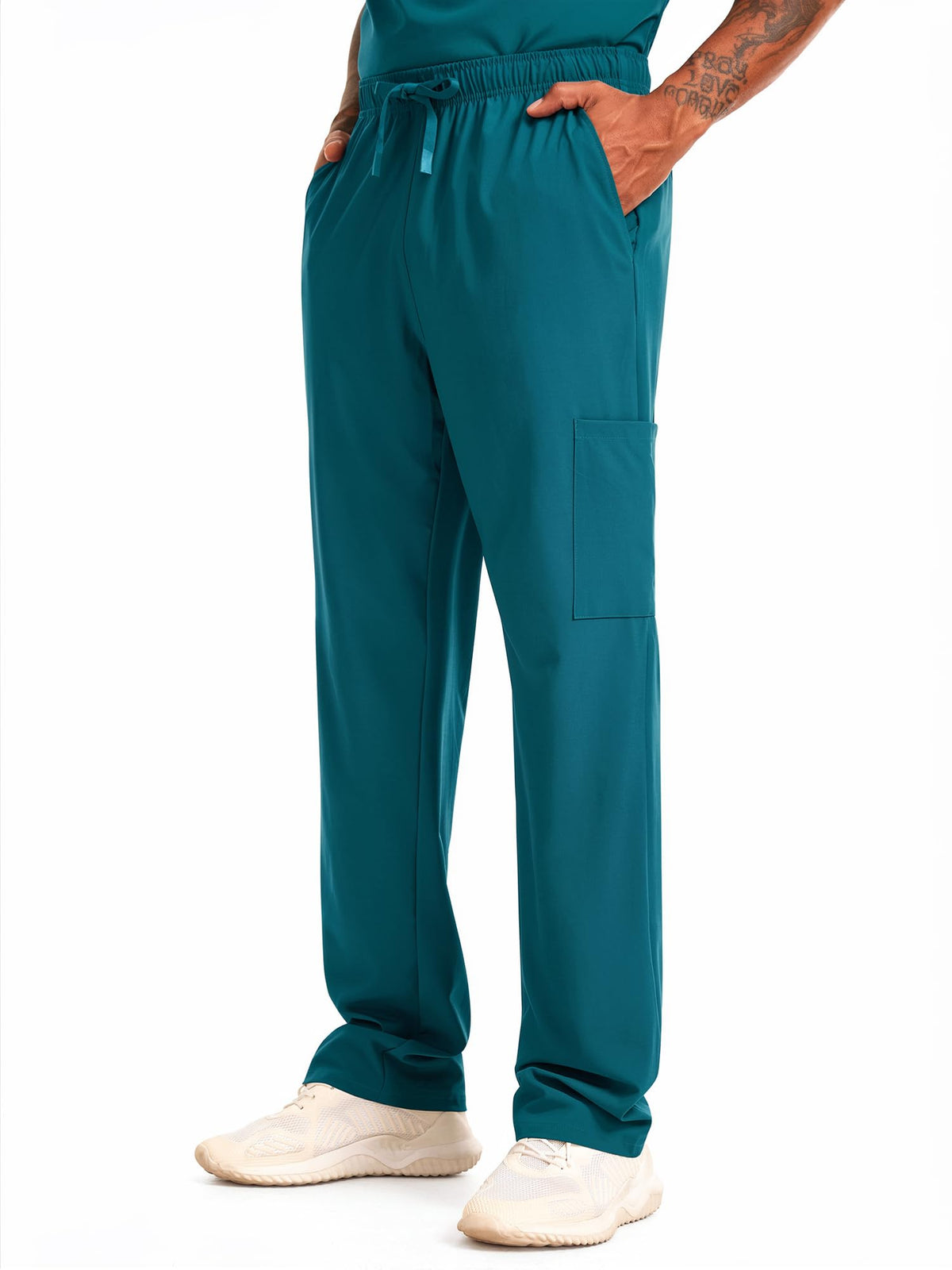 CST11P11 Men's Straight-Leg Scrub Pants — Caribbean Blue — 3