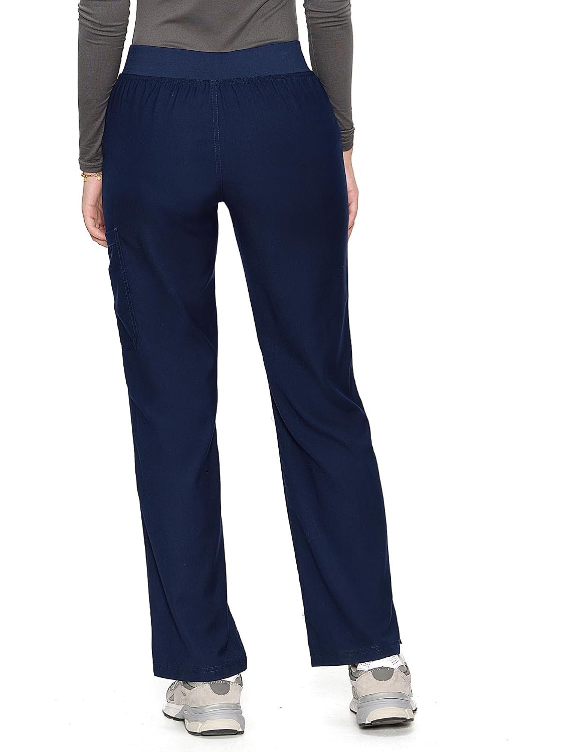 COZYFIT women's navy blue straight-leg cargo scrub pants - image 5