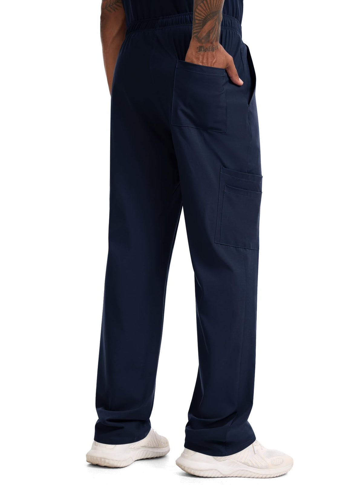 CST11P11 Men's Straight-Leg Scrub Pants — Navy Blue — 7