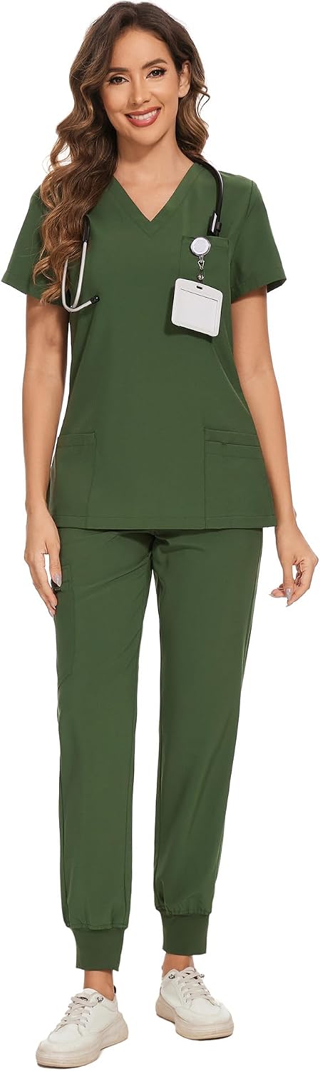 Luna Scrub Set — Army Green — 1