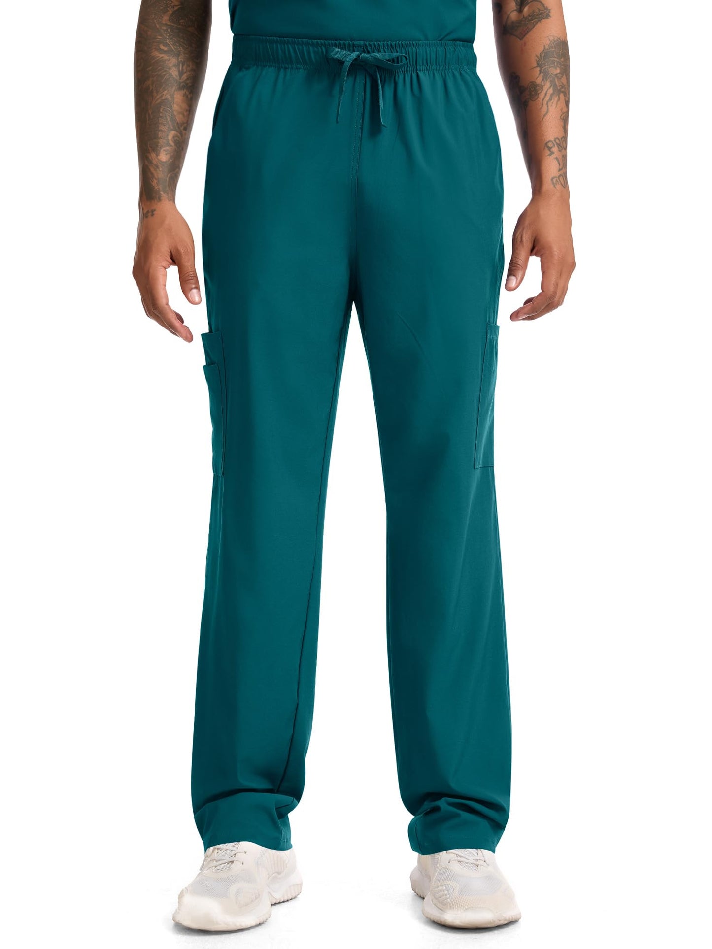 CST11P11 Men's Straight-Leg Scrub Pants — Caribbean Blue — 1