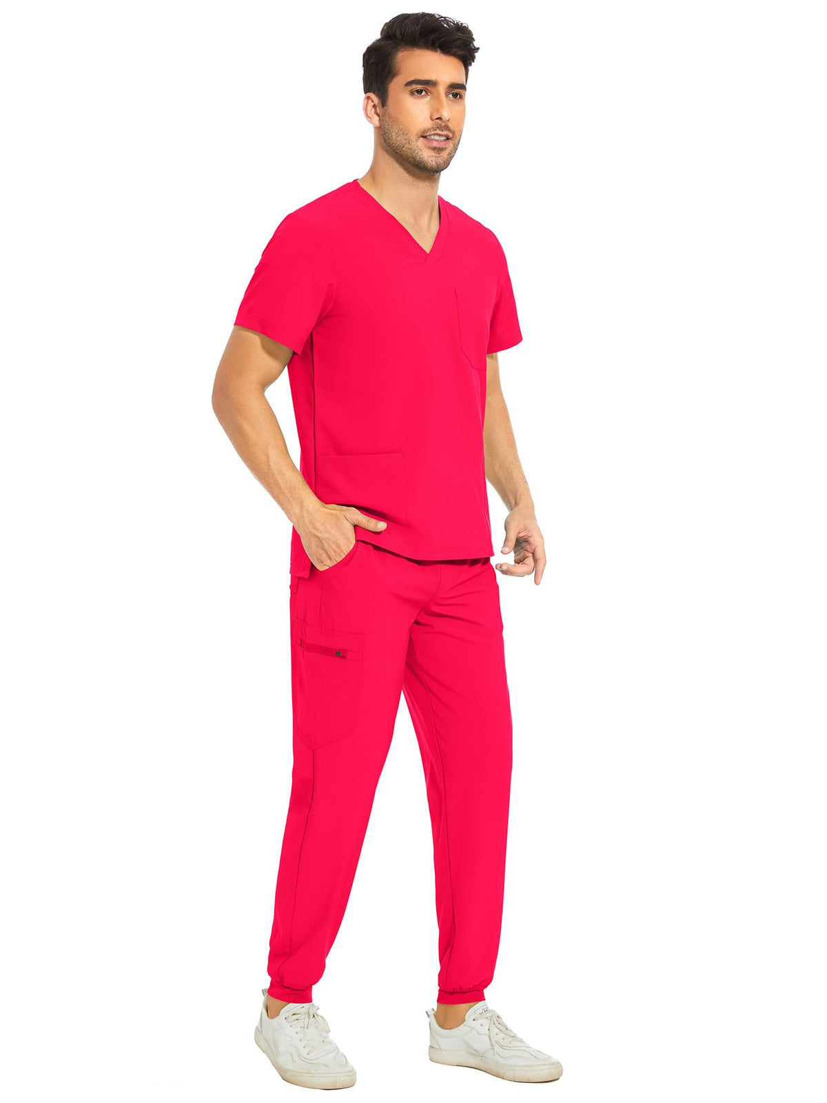 Lunar Scrub Set — Viva Magenta — 3