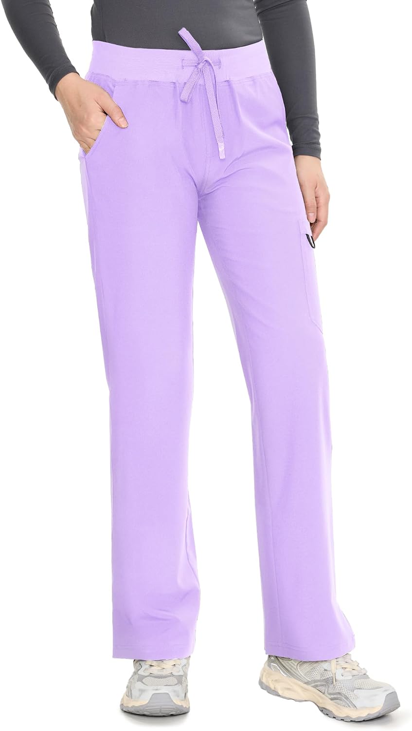 COZYFIT women's light purple straight-leg cargo scrub pants - image 7