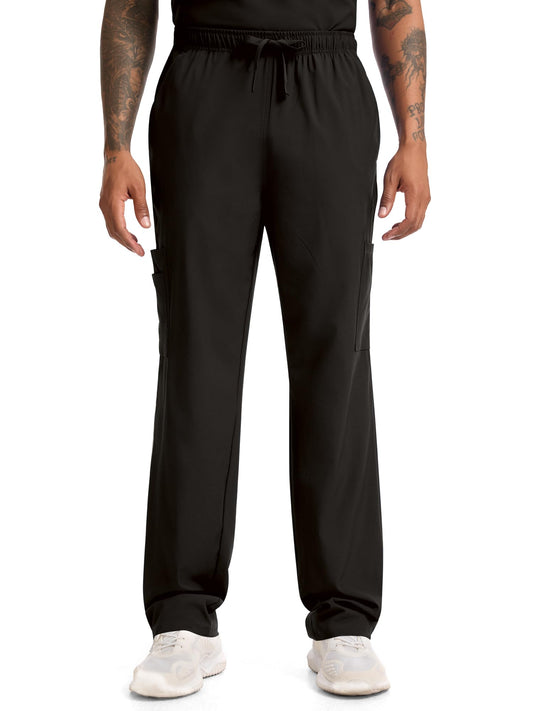 CST11P11 Men's Straight-Leg Scrub Pants — Black — 1
