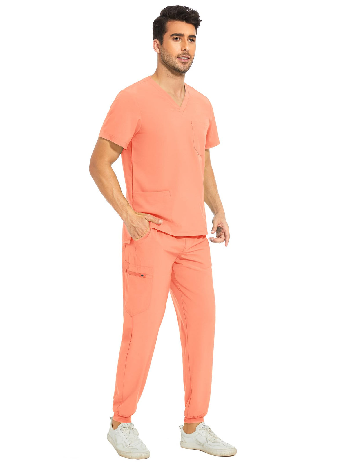 Lunar Scrub Set — Coral Red — 3