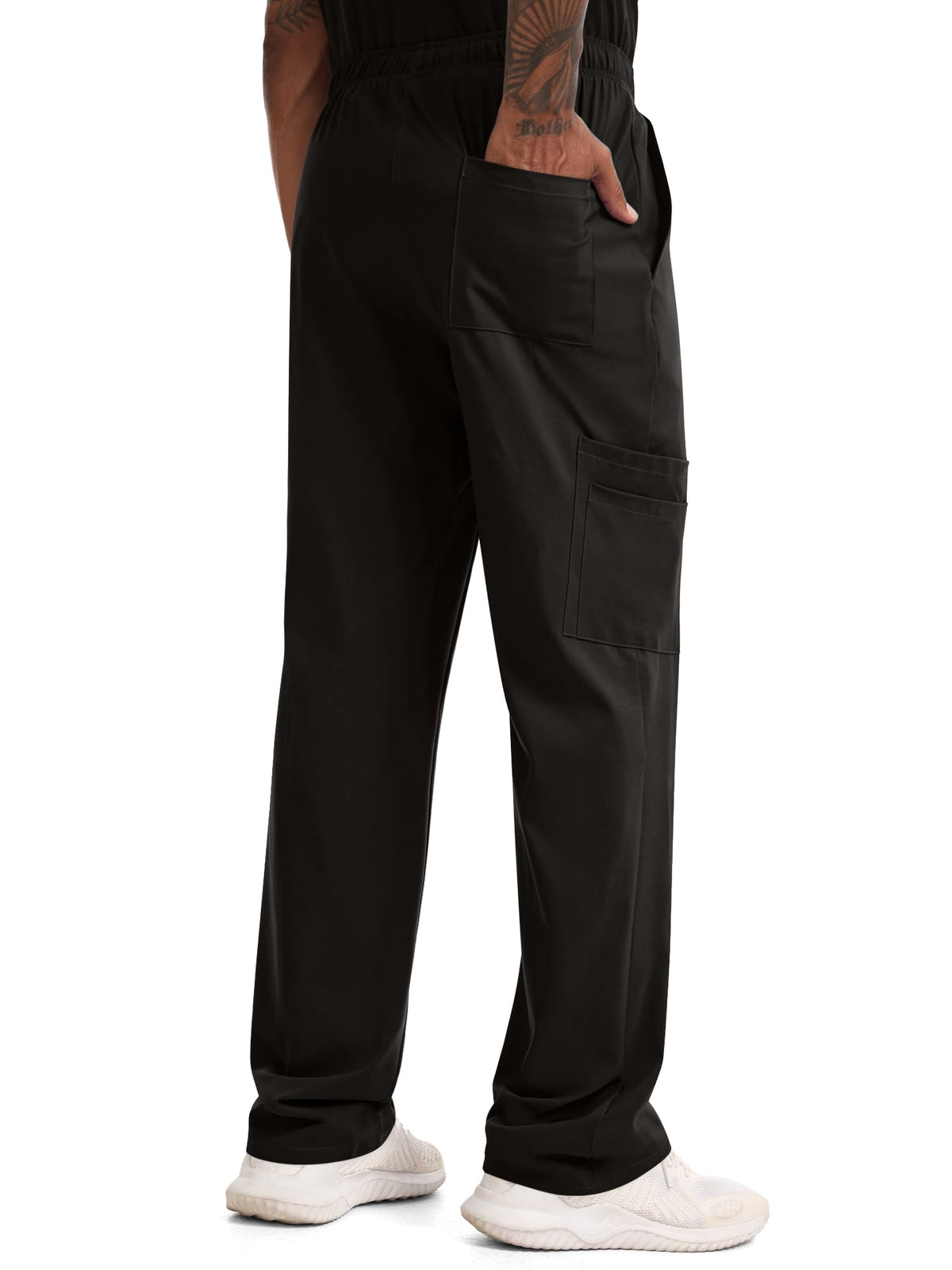CST11P11 Men's Straight-Leg Scrub Pants — Black — 7