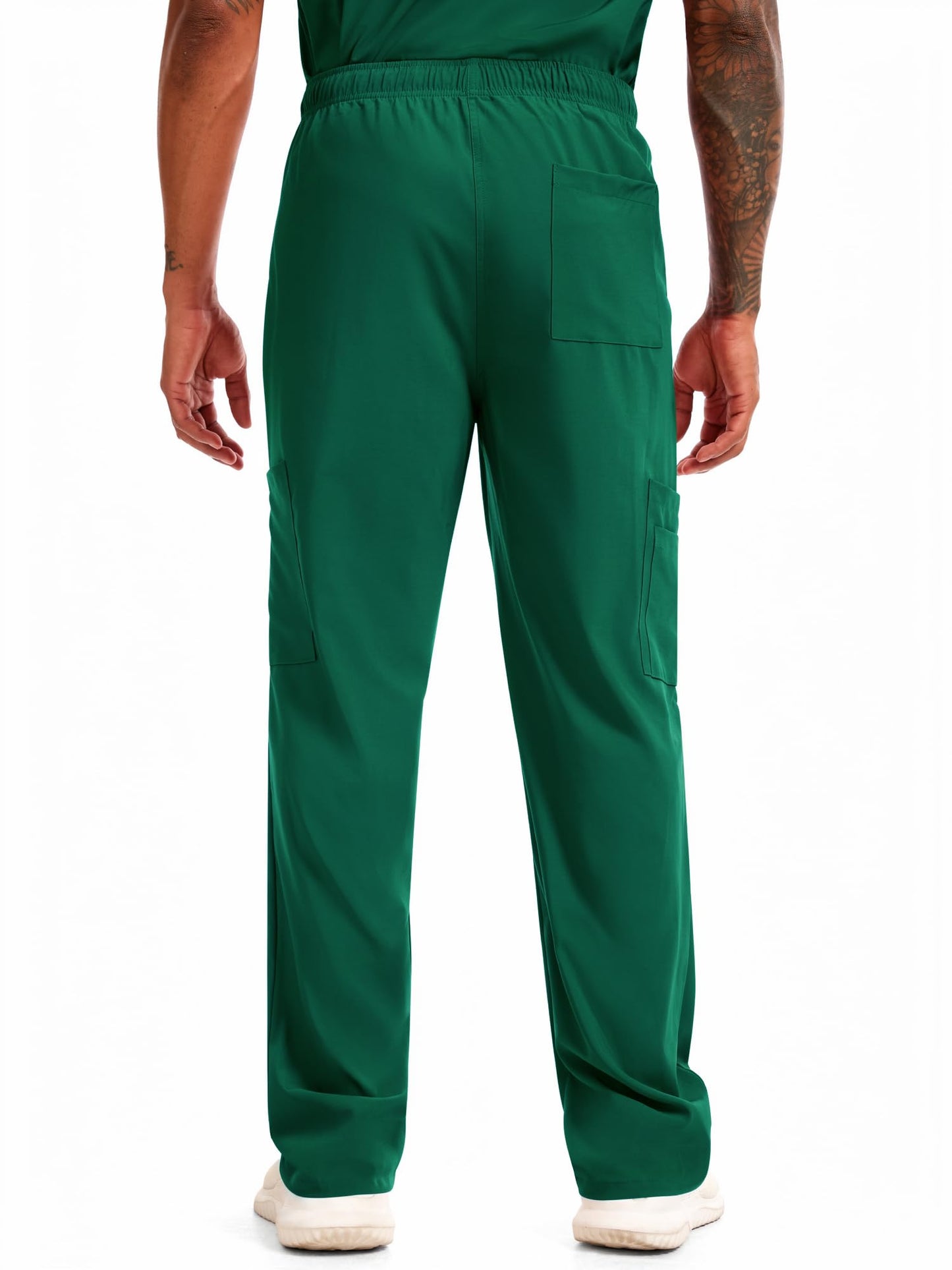 CST11P11 Men's Straight-Leg Scrub Pants — Hunter Green — 2