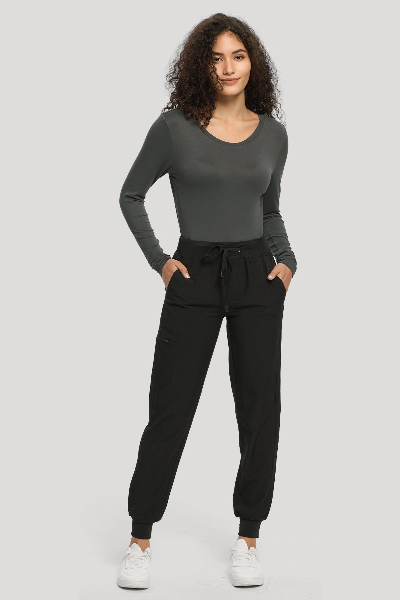 COZYFIT 2 Pack Underscrub Long Sleeve Women - Undershirts for Women Soft Fabric