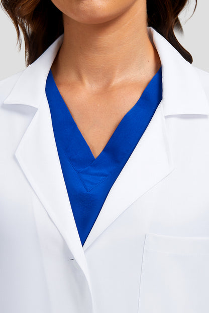 Women's White Lab Coat, Collar Detail