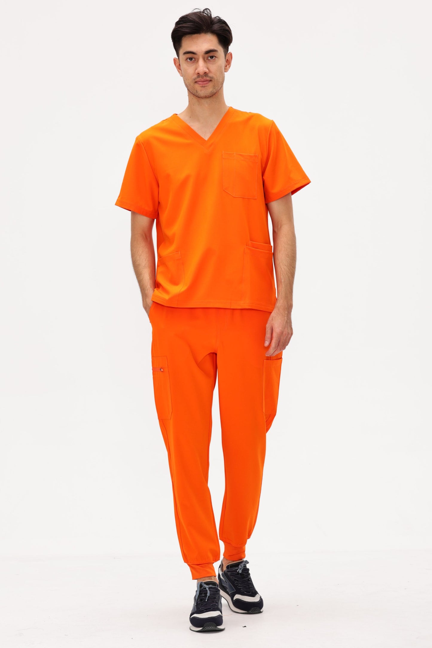 COZYFIT  V-Neck Scrubs Tops with 3 Pockets for Men