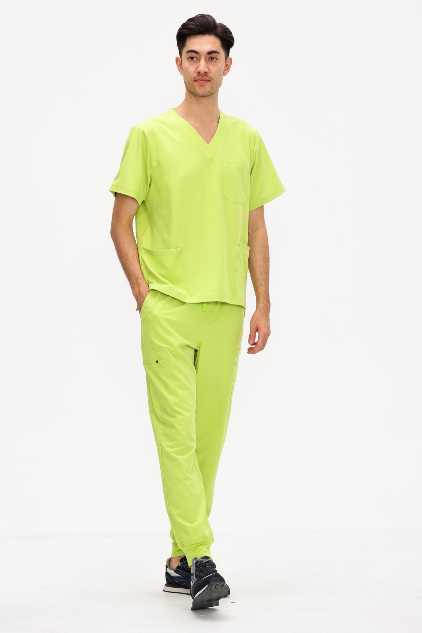 COZYFIT  V-Neck Scrubs Tops with 3 Pockets for Men