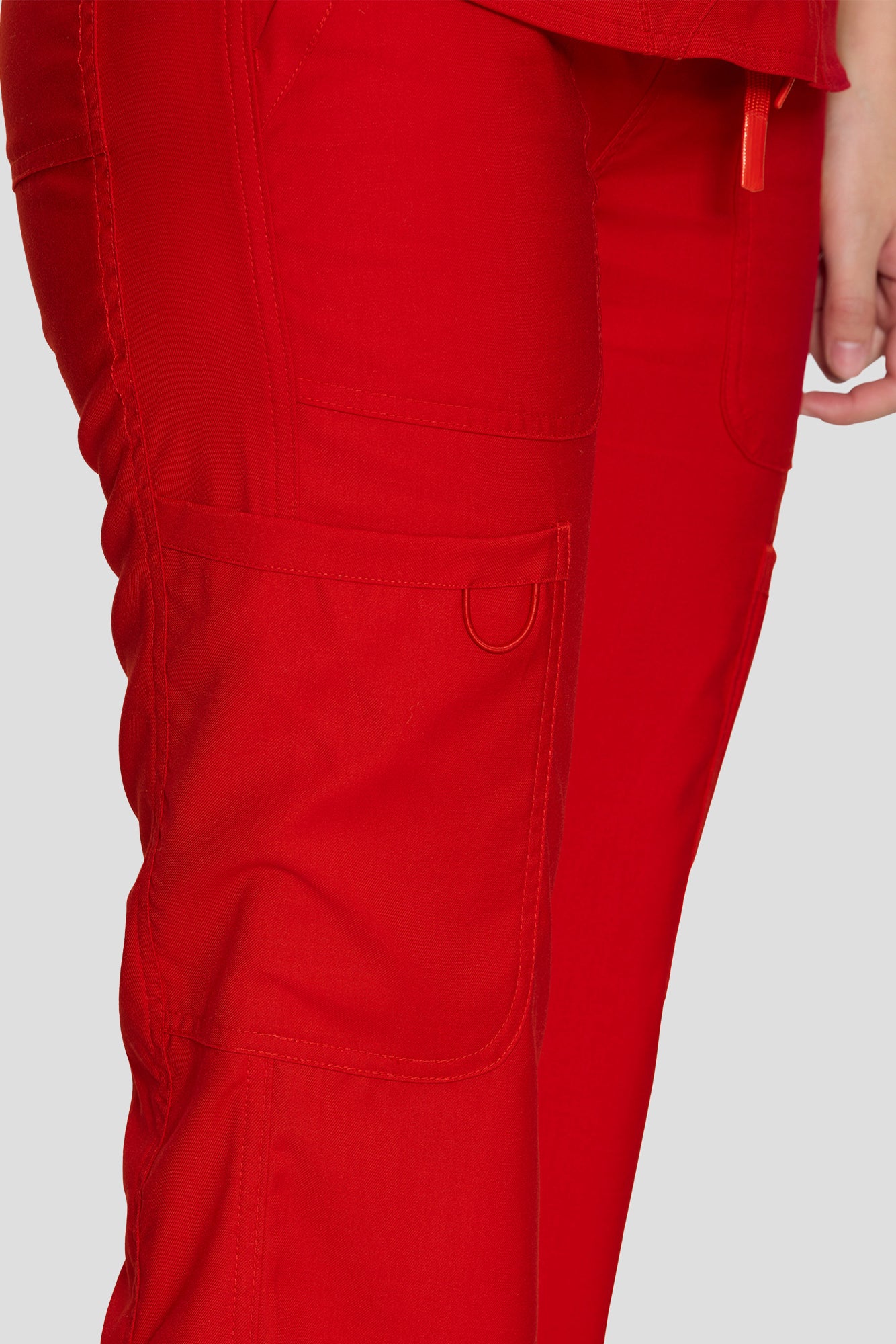 Scrubs for Women Set, V-Neck Top & Straight Leg Cargo Pants. 9 Pockets. Side Ribbed Panels, Side Slits, Ultra-Soft Stretch Fabric, Breathable Medical Uniform for Workwear