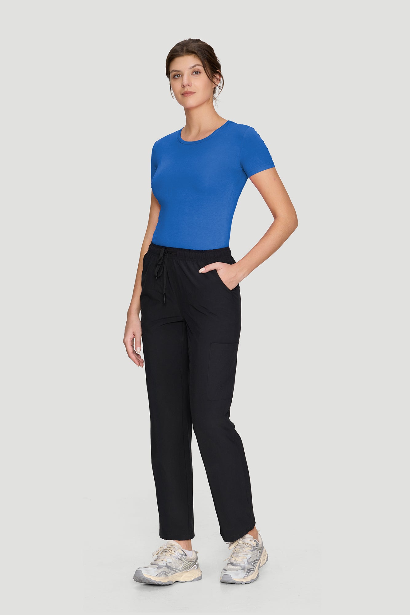 Women's Underscrubs Short Sleeve - Crew Neck Scrubs Tee, Silky Knit Undershirts for Nurse