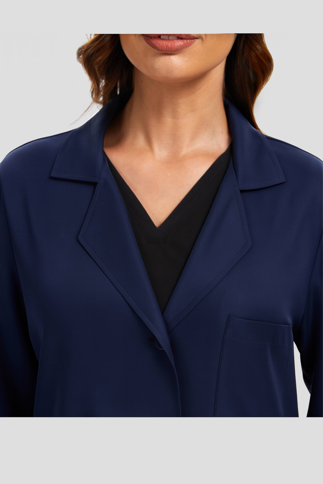 COZYFIT Lab Coat for Woman 3 Pocket, Long Sleeve Medical Coat