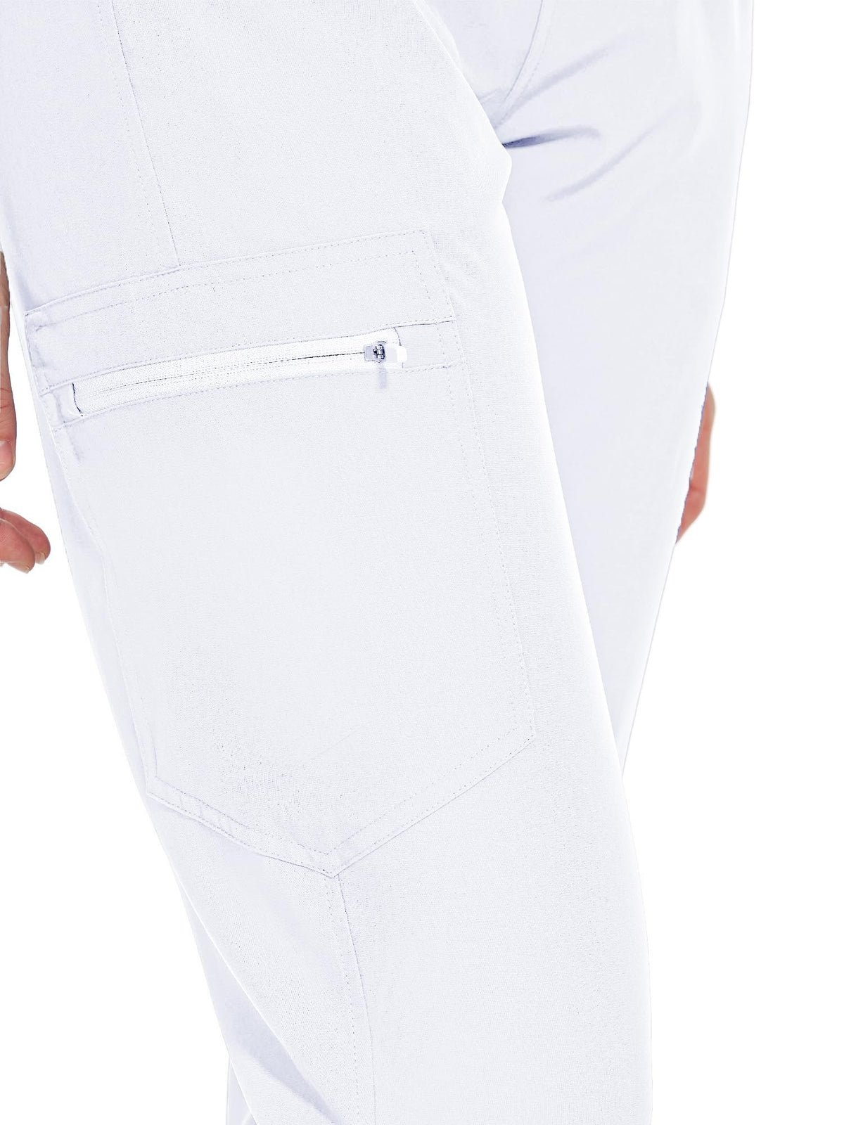 Aurora Jogger Scrub Pants — White — 6