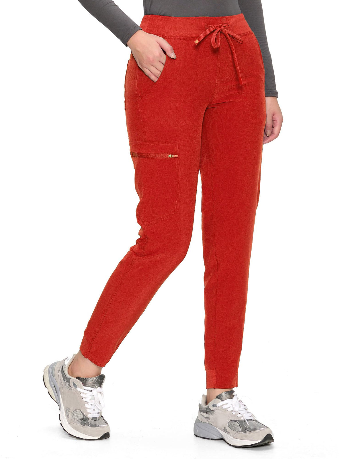 Aurora Jogger Scrub Pants — Red — 1