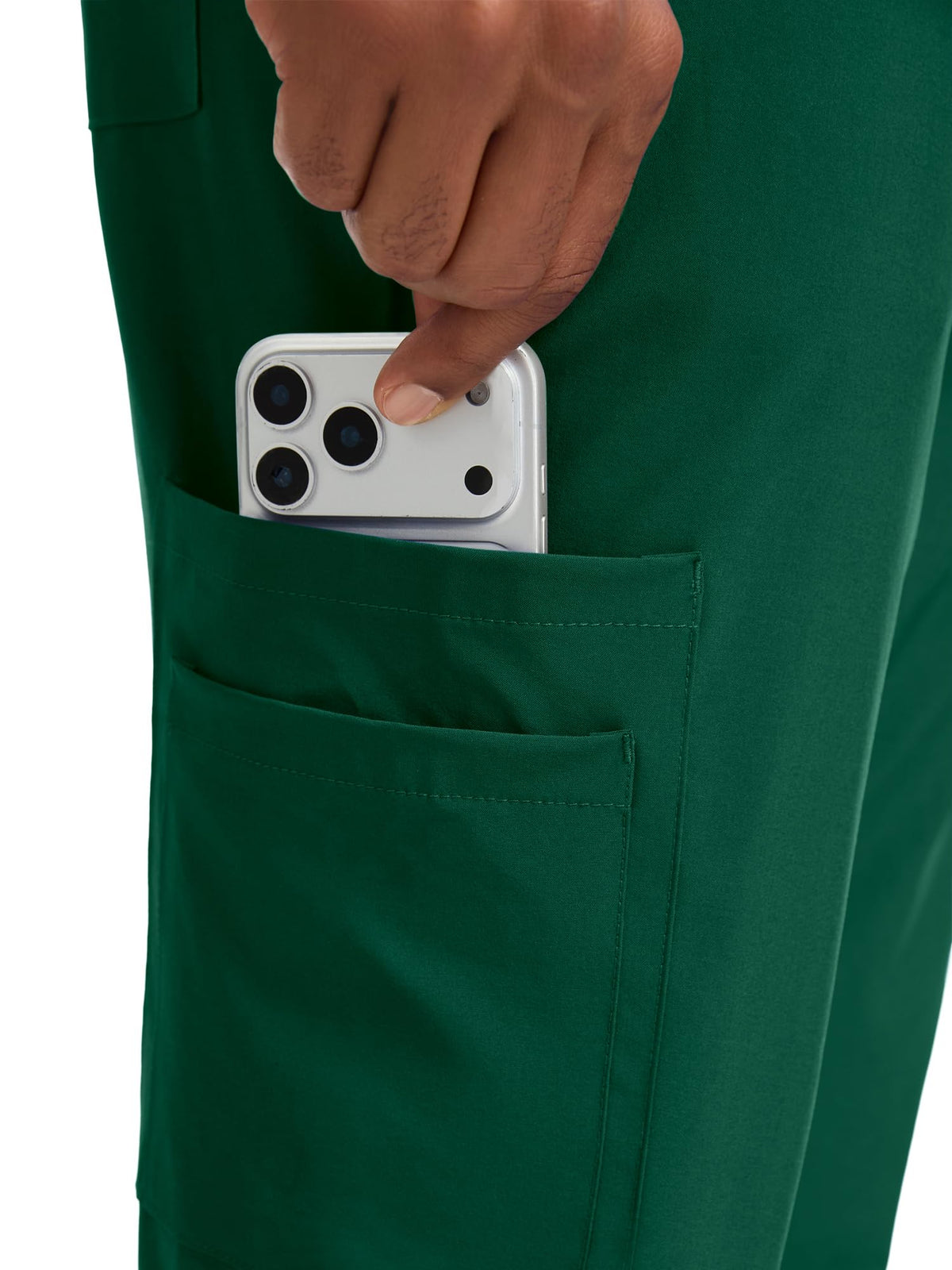 CST11P11 Men's Straight-Leg Scrub Pants — Hunter Green — 4
