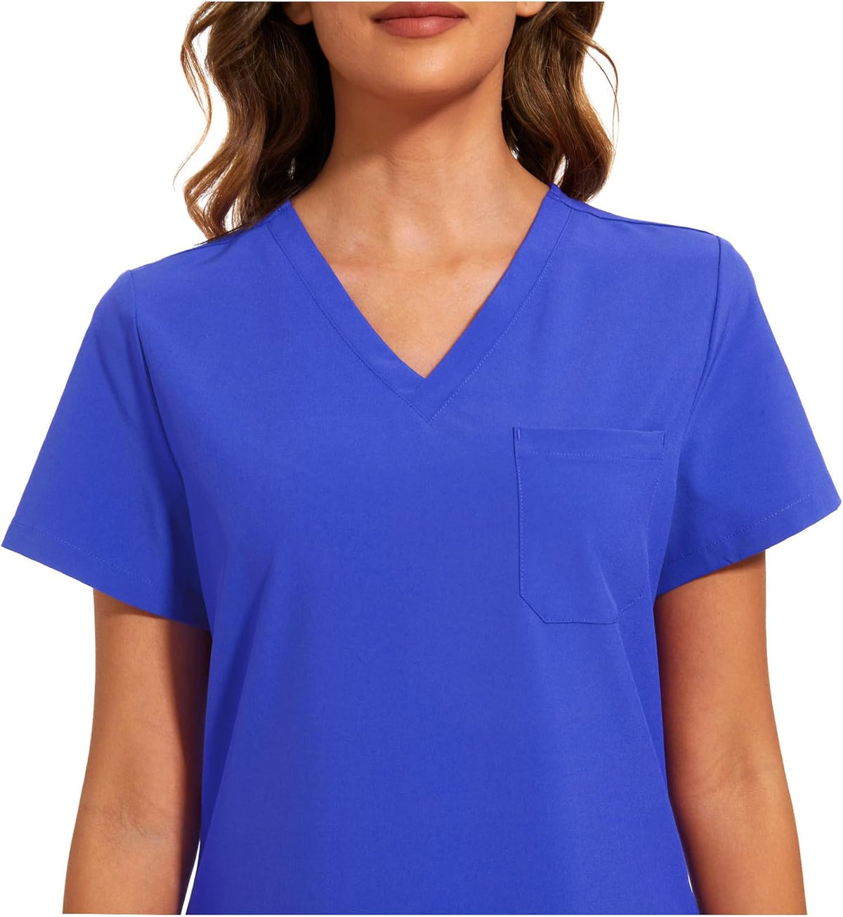 Luna V-Neck Scrub Top — Grape Purple — 4