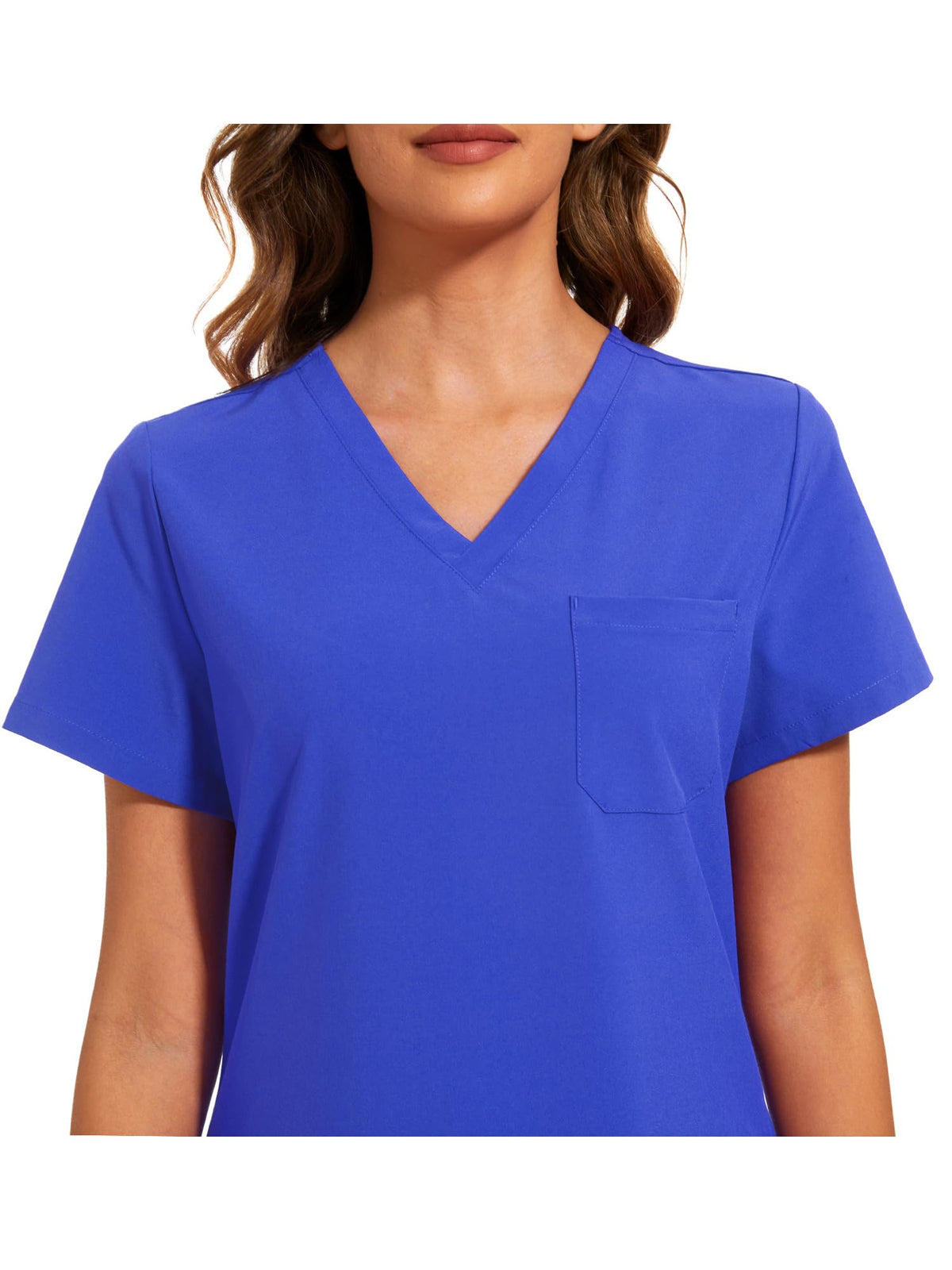 Luna V-Neck Scrub Top — Grape Purple — 4