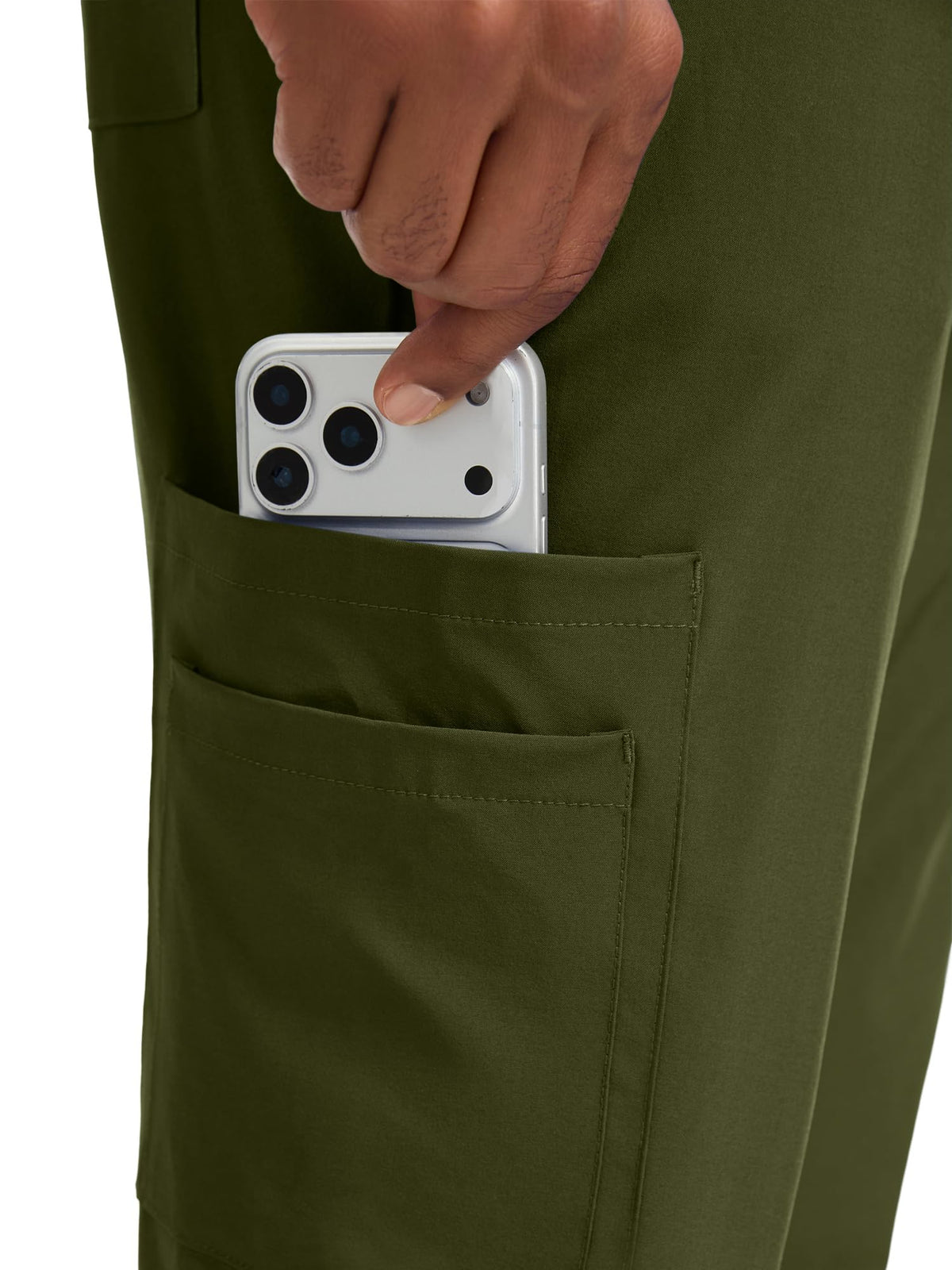 CST11P11 Men's Straight-Leg Scrub Pants — Olive Green — 4