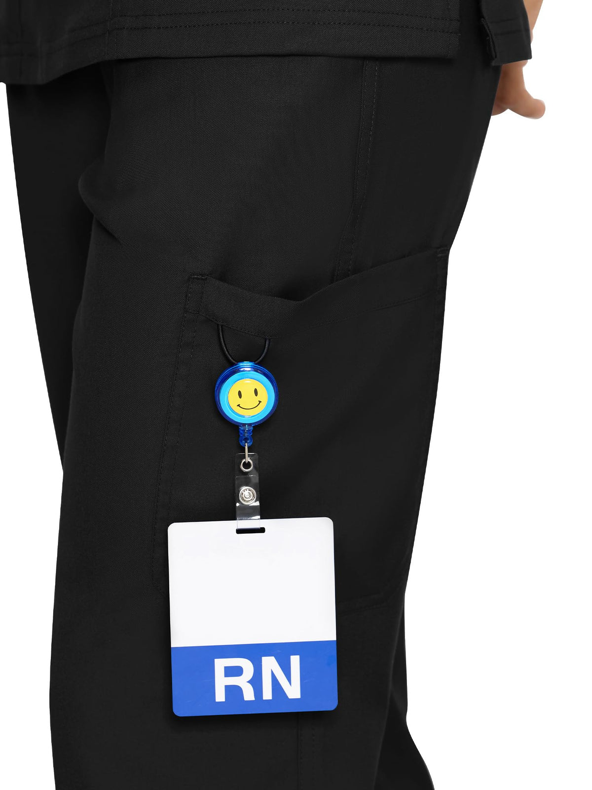 COZYFIT women's black straight-leg cargo scrub pants - image 5