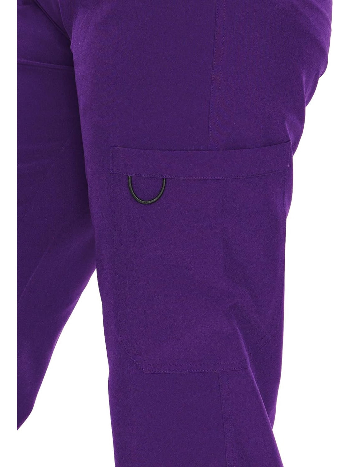 COZYFIT women's dark purple straight-leg cargo scrub pants - image 6