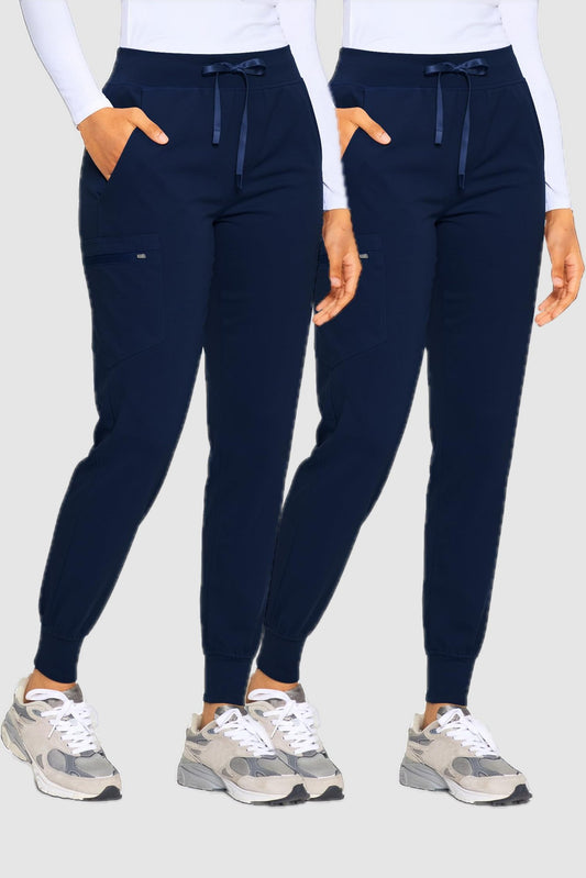 Luna 2-Pack Jogger Scrub Pants — Navy Blue/Navy Blue — 1