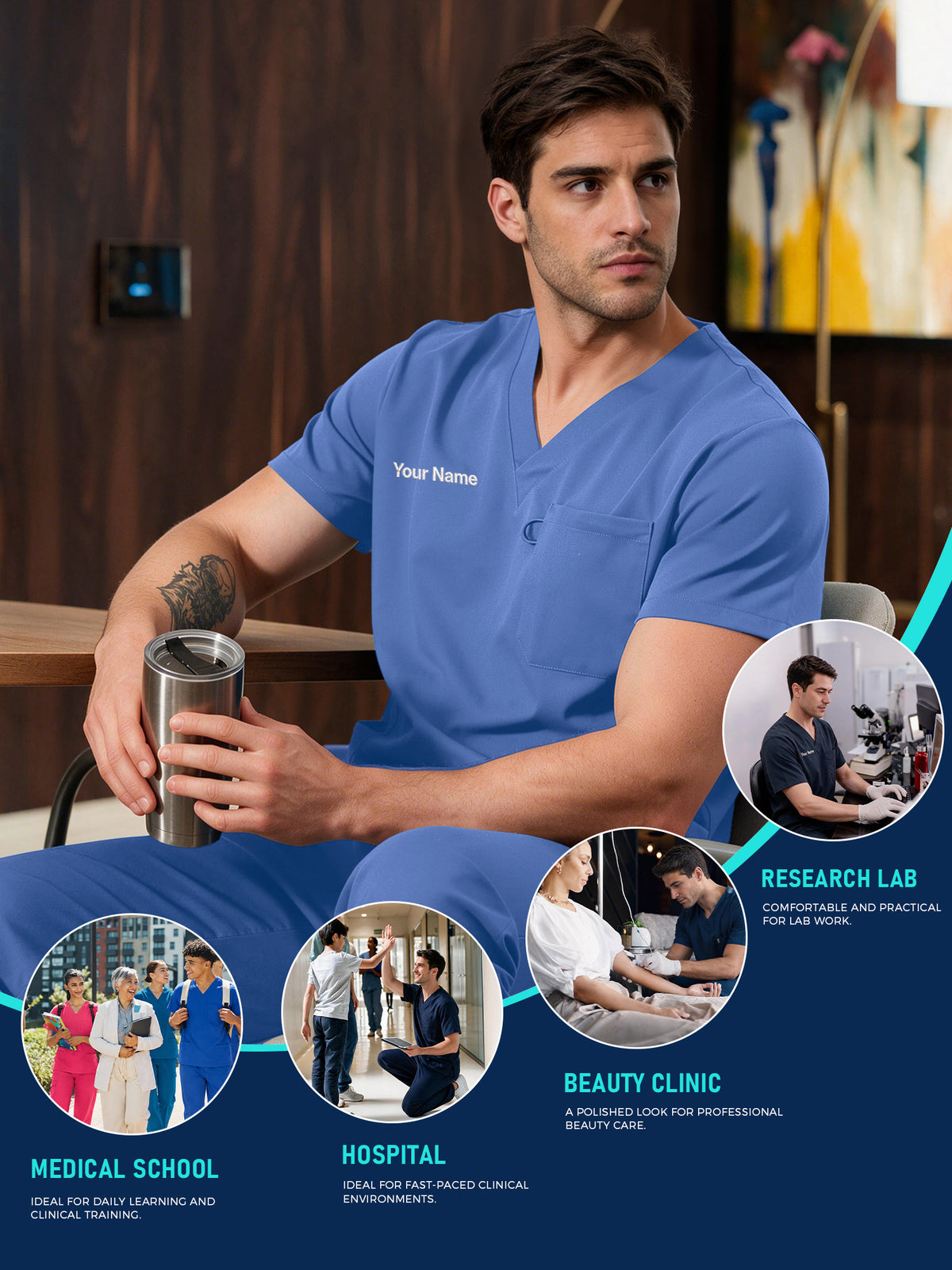 Orion Made-to-Measure Straight-Leg Scrub Set Package