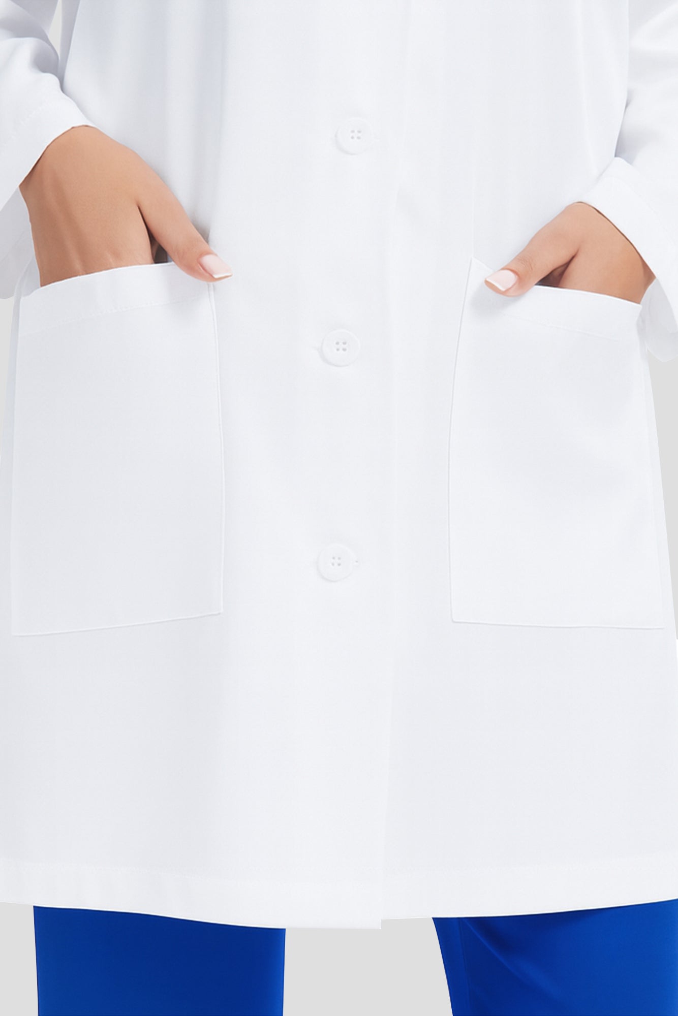 COZYFIT Lab Coat for Woman 3 Pocket, Long Sleeve Medical Coat