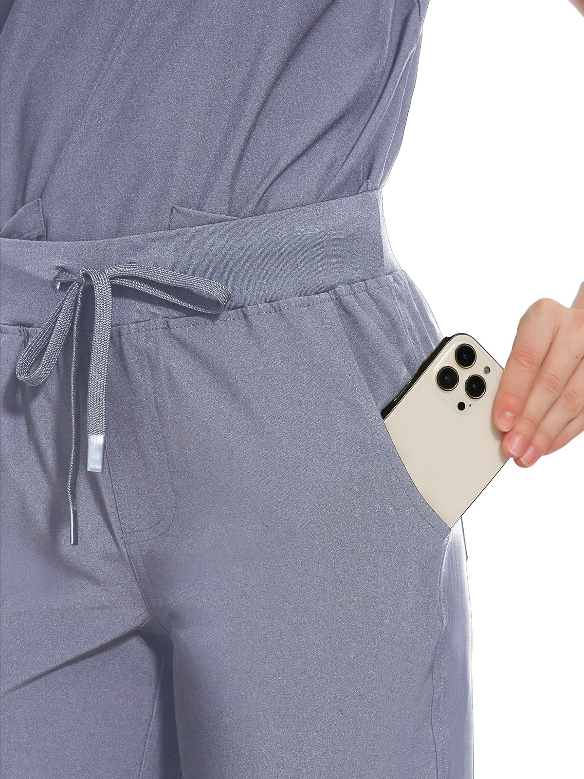 Aurora Jogger Scrub Pants — Light Grey — 5