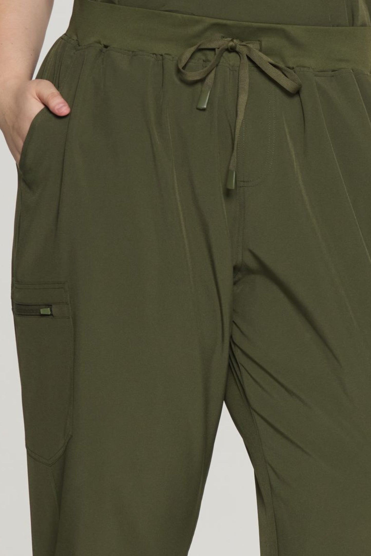 COZYFIT Curved V-Neck Scrub Top & Jogger Pants with 8 Pockets Scrub Sets
