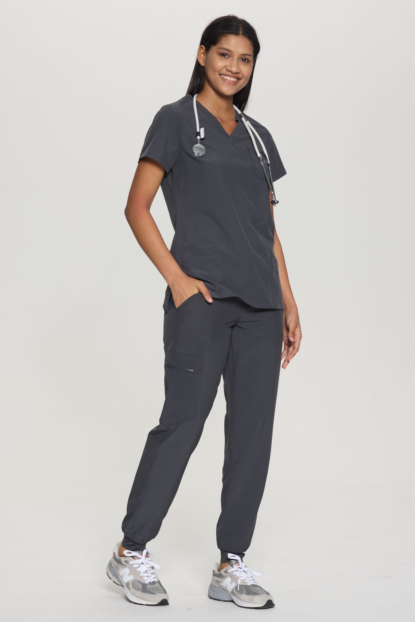 COZYFIT V-Neck 3-pocket Scrub Tops for Woman