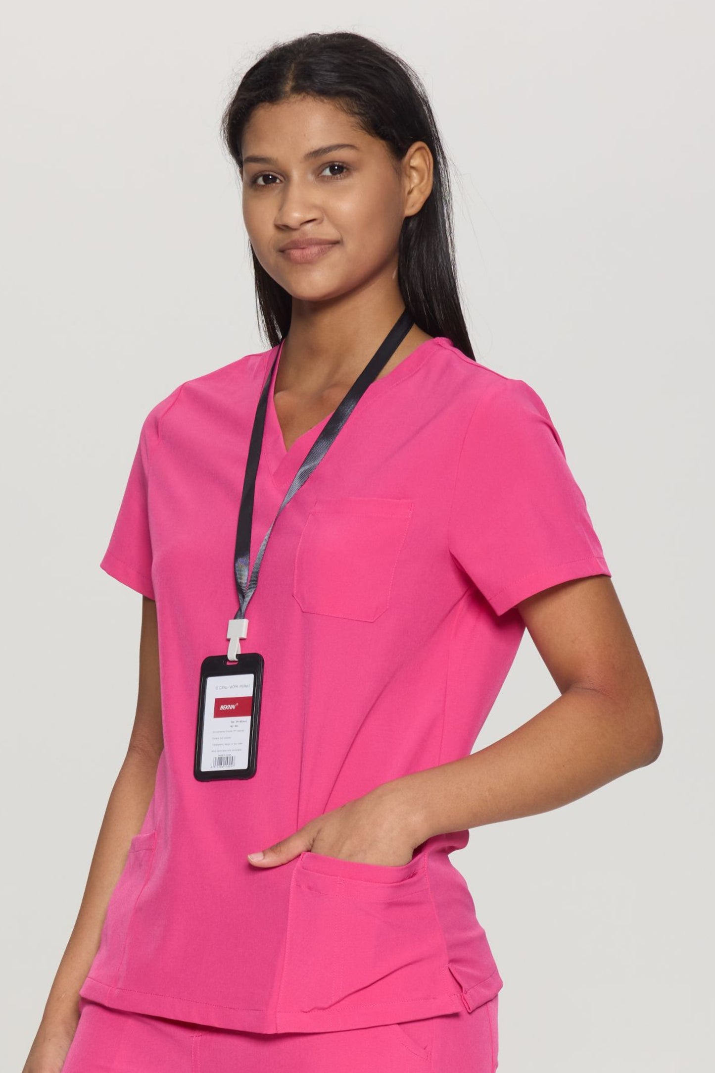 COZYFIT V-Neck 3-pocket Scrub Tops for Woman