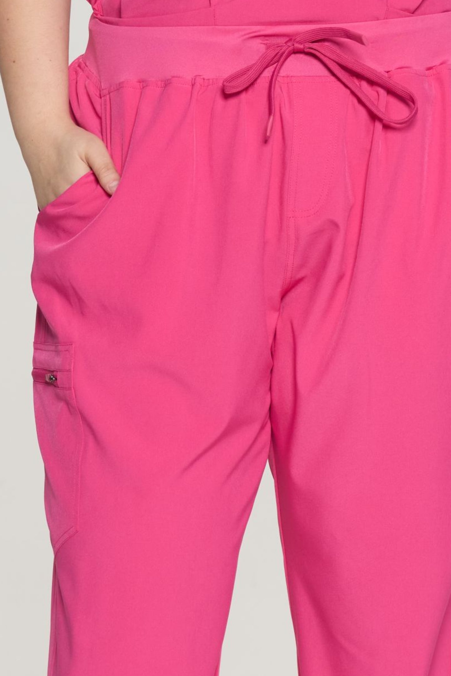 COZYFIT Curved V-Neck Scrub Top & Jogger Pants with 8 Pockets Scrub Sets