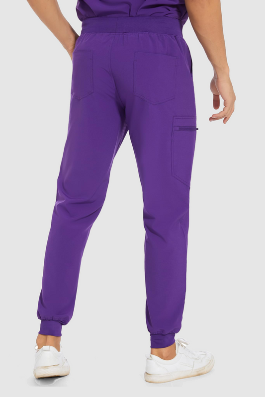 Lunar Slim Fit Jogger Scrub Pants - Purple - Alternate view